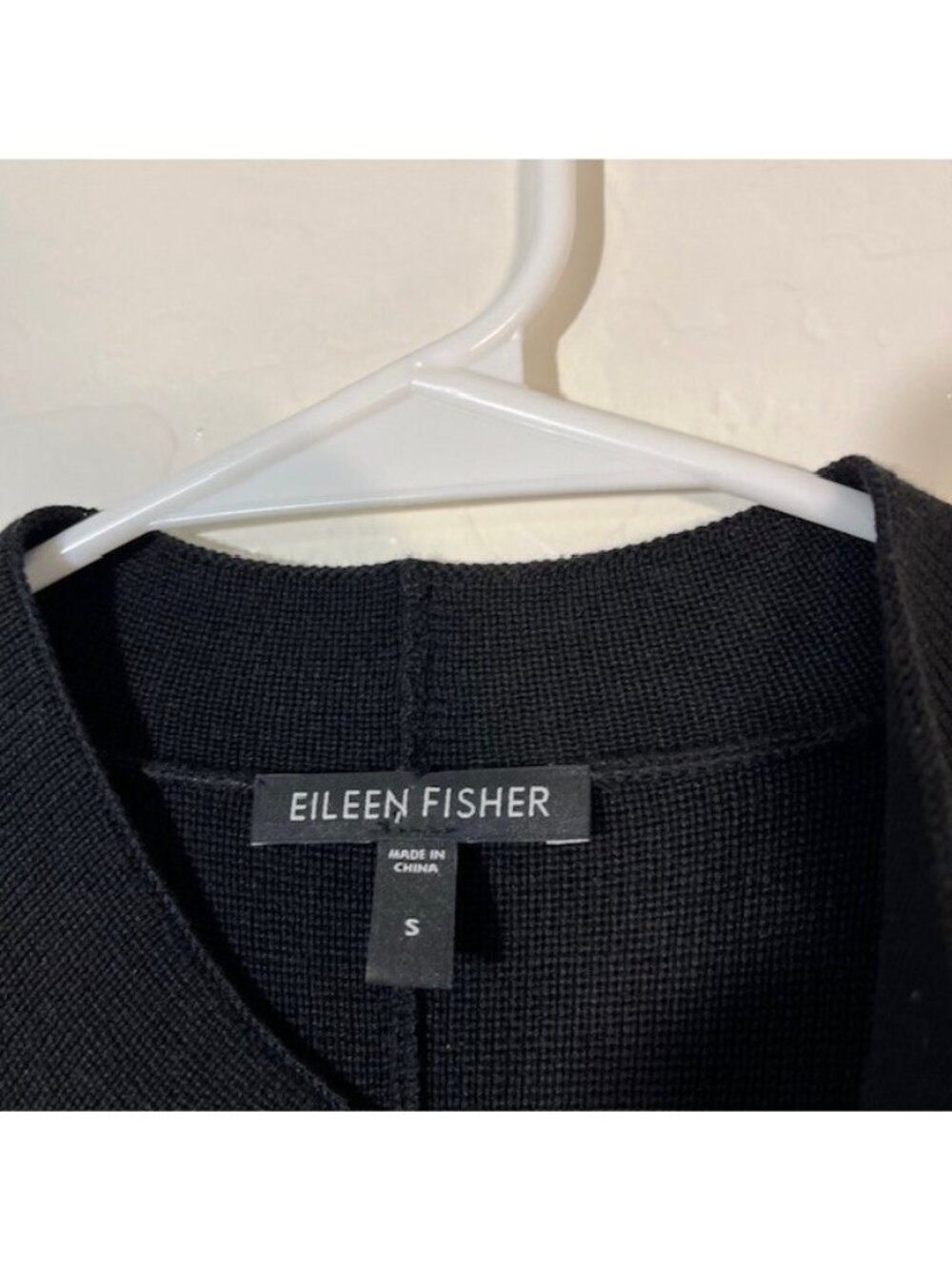 Eillen Fisher Jacket Cardigan Womens Small Silk Knit Open Front Laggenlook Long - Picture 3 of 6
